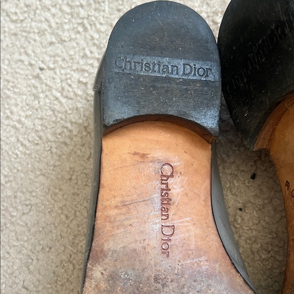 Vintage Christian Dior Tassel Loafers Men’s Size 9 Taupe Leather Made in Italy - Picture 8 of 11